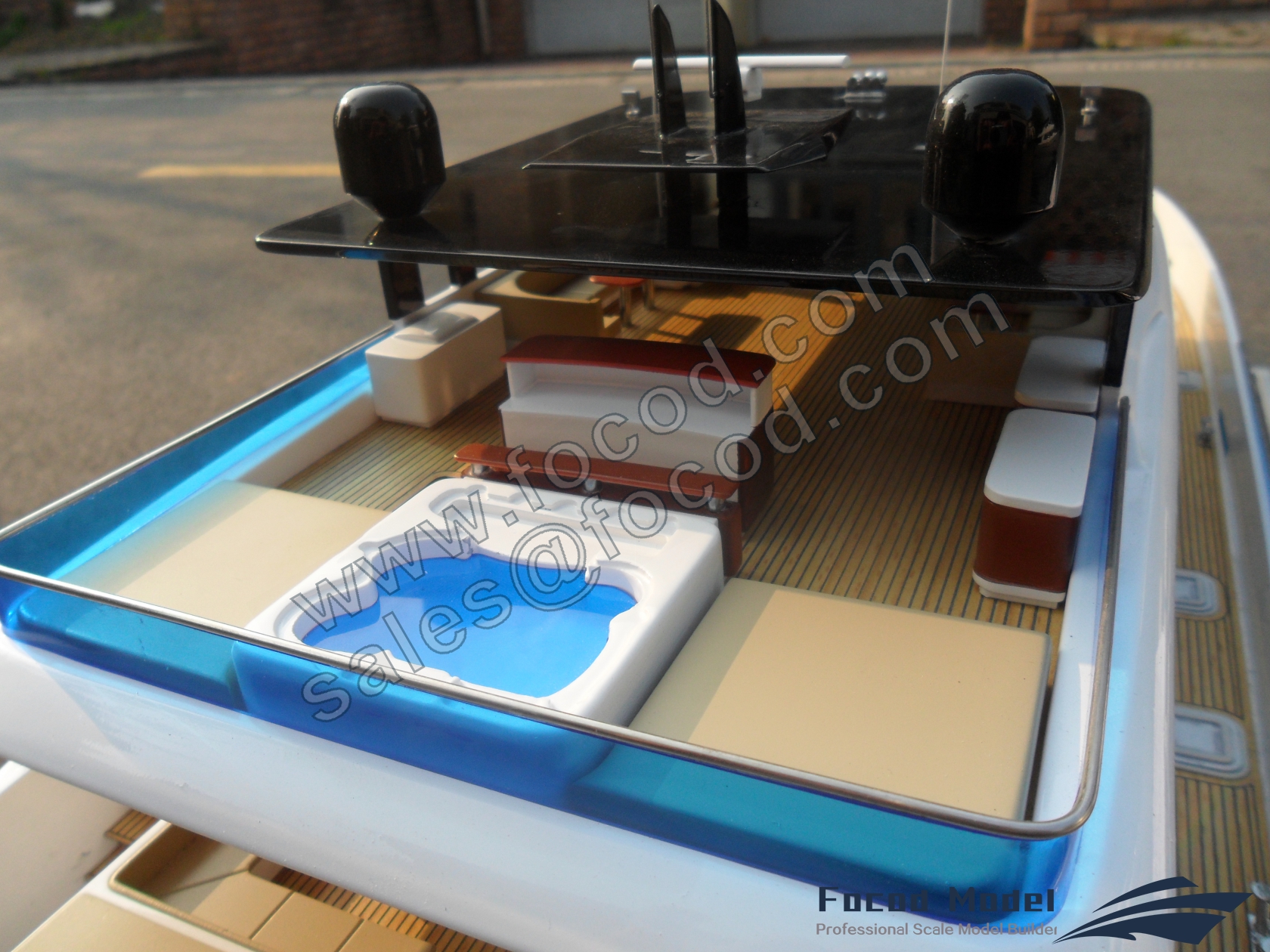 custom made model of 80ft catamaran yacht